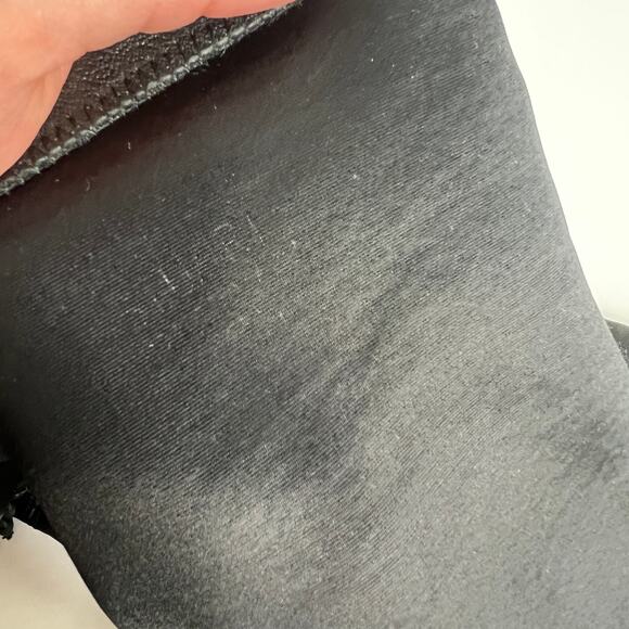 Stuart Weitzman Lowland Boots Women 7 Black Stretch Leather Over The Knee READ - Picture 8 of 11